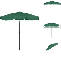 The Living Store Parasol de plage vert 180x120 cm
