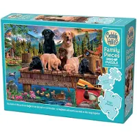 Cobble Hill Puzzle 350 pièces, thème : chiots et canards, référence : 113631