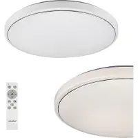 Rabalux Plafond RGB avec télécommande 75 cm LED 60W blanc rond Bruce 2118
