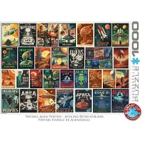 Eurographics Puzzle Affches Retro d'Extraterrestres - 1000 pièces