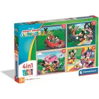 Clementoni Puzzle CLE 4w1 SuperKolor Mickey Mouse Clubho.21755