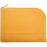 Rhodia Rhodiarama pochette zippée en simili cuir - taille L (21x28 cm) - Orange