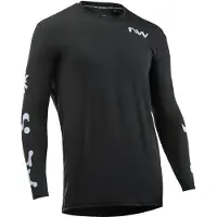 Northwave Hommes, Maillot de cyclisme, Xtrail Jersey Long Sleeve - MTB Trikot - Herren (L), Noir, Gris, L