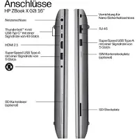 HP DP7A4ET, processeur Intel Core Ultra 9, écran de 40,6 cm (16 pouces), résolution de 2560 x 1600 pixels, 64 Go de RAM, 1 To de stockage, système d'exploitation Windows 11 Pro