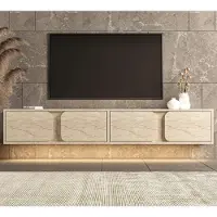 Skye Decor , support TV de haute qualité (3 pièces) en travertin, 100% mélaminé, à fixer au mur