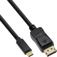 InLine 64127 Câble écran USB, USB Typ-C prise à DisplayPort prise (DP Alt Mode), 4K2K, noir, 7,5m