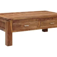 MASSIVMOEBEL24.DE MASSIVMOEBEL24 | Table basse 110x60 Acacia laqué Golden honey SHAMAN #70