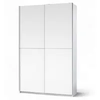 Stella Trading Fast Armoire à portes coulissantes 125 cm blanc