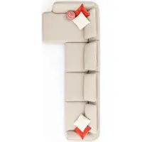 AEA Ecksofa Beige Luxus Wohnzimmer Sofa Couch L-Form Modern Design 420x170
