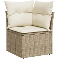 vidaXL Ensemble de salon de jardin 11 pièces avec coussins noir poly rotin