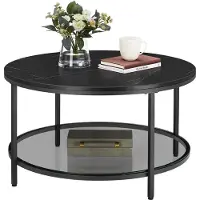 Vasagle , table basse avec plateau en verre, beaucoup d'espace de rangement, assemblage facile