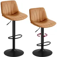 Vasagle , ensemble de 2 tabourets de bar, pivotants, réglables en hauteur, revêtus en similicuir