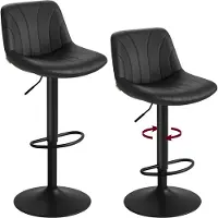 Vasagle , ensemble de 2 tabourets de bar, pivotants, réglables en hauteur, revêtus en similicuir