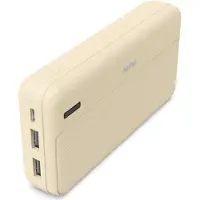 Hama Batterie Externe 20000mAh USB-C Indicateur LED Sorties 2xUSB-A Sable - Rechargeable - USB Type A, USB Type C - Câble électrique