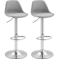 HOMCOM Lot de 2 tabourets de bar , tabourets rembourrés avec structure en acier et dossier, pour la cuisine