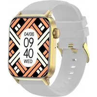 Kiano Montre connectée Watch GO Heaven Gold, blanc-doré, Bluetooth, Android, appels téléphoniques