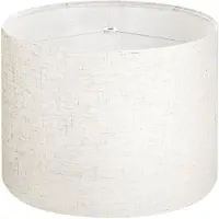 OEM VEVOR Abat-jour tambour 33 x 33 x 25 cm (haut x bas x haut), 1 pc. abat-jour de rechange de taille moyenne en lin + PVC, abat-jour pour lampe de table lampadaire suspension (lin clair)
