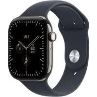 Apple Watch Series 12 GPS + Cellular 46 mm Boîtier en titane Natural avec Sport Band Navy - S/M