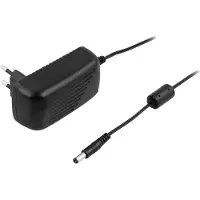 Deltaco Adaptateur secteur 100-240 V CA 50-60 Hz vers 12 V CC, 2 A, câble de 1,5 m - Noir