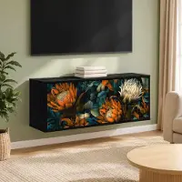 Prolenta Meuble TV mural exclusif - LOCHEM, 102 x 33 x 40 cm, fabriqué en panneaux de particules