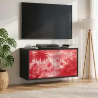 Prolenta Meuble TV mural exclusif - Modèle AACHEN - 69 x 33 x 40 cm - Fabriqué en panneaux de particules