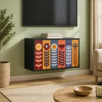Prolenta Meuble TV mural exclusif ESSEN, dimensions : 69 x 33 x 40 cm, fabriqué en panneaux de particules