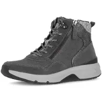 Gabor Rollingsoft Botte en daim pour femmes, marque , couleur graphite