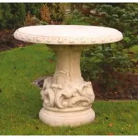 Casa Padrino Table de jardin baroque beige clair Ø 87 x H. 78 cm