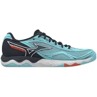 Mizuno Boty Wave Medal 7, coloris Tanager Turquoise Collegiate Blue Soleil, référence 81GA231504