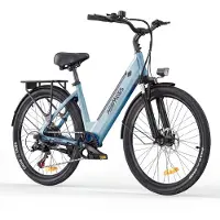 HillMiles E Bike, City E-Bike & E-Hollandrad avec batterie 36V 13Ah jusqu'à 80-100km, SHIMANO 7-vitesse, 250W Motor&25km/h, MileCity1