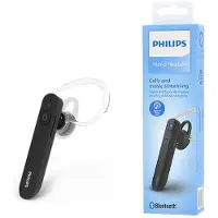 Philips SHB1603/10 - Casque mono Bluetooth - Appels sans fil - Embouts en gel souple - Noir, 1,6 x 3,6 x 2,2 cm