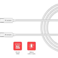 Verbatim 32409 Sync & Charge USB-C to USB-C 100W 3m - White