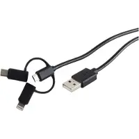 Shiverpeaks BS14-15025 BASIC-S Câble de données & de charge 3in1, 1,0 m