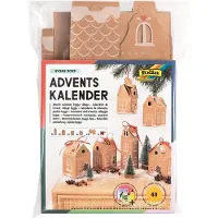 OCreon Folia 9385 - Coffret calendrier de l'Avent "Hygge Dorp" - Kit de bricolage avec des boîtes cadeaux à remplir - Réutilisable