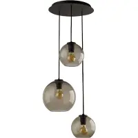 Nowodvorski Lighting Lustre VETRO noir 3xE27x60W en verre, dimensions : 100x40x40 cm, IP20, Lighting