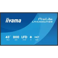 Iiyama LH4366UHSB-B1AG, écran plat interactif, 109,2 cm (43 pouces), LCD, 3840 x 2160 px, Wi-Fi, 24/7