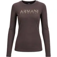 Armani Exchange T-shirt marron / or