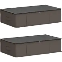 vidaXL : Boîtes de rangement avec fenêtre transparente, lot de 2, 50,4 L