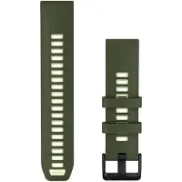 Garmin Bracelet QuickFit en silicone, couleur olive/jaune citron