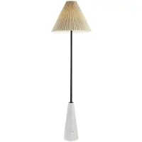 HOME DELUXE Lampadaire aspect marbre - Blanc | Lampadaire moderne, éclairage élégant, source lumineuse aspect marbre, lampadaire stylé