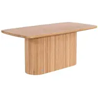 HOME DELUXE Table à manger RABOS – Naturel, chêne huilé (180 x 75 x 90 cm) | Table en bois massif au design moderne pour salle à manger et cuisine