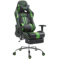 CLP Chaise de bureau Racing Limit avec repose-pieds noir/vert