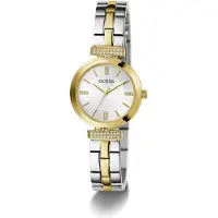 GUESS Montre à affichage analogique 'Array' or / argent