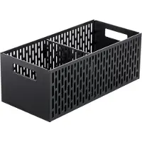 Yamazaki TOWER Panier de rangement à compartiments flexibles - Noir