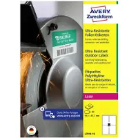 Avery Étiquettes polyéthylène ultra-résistantes L7914-10 , 99,1 x 67,7 mm, 80 étiquettes