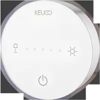 Keuco iLook_move Miroir de soins de beauté, éclairé, rond, couleur de lumière réglable à plusieurs niveaux, panneau deen verre, 17612179002