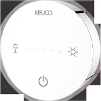 Keuco iLook_move Miroir de soins de beauté, éclairé, angulaire, couleur de lumière réglable sur plusieurs niveaux, panneau deen verre, 17613019002