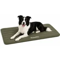 Flamingo Lit pour chien - coussin pour chat orthopédique Dreambay vert olive - qualité supérieure, mousse à mémoire de forme