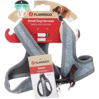 Flamingo Harnais Step & Go Nelson bleu, taille : L