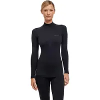Falke Chemise à manches longues W, col montant, couleur noire, taille S